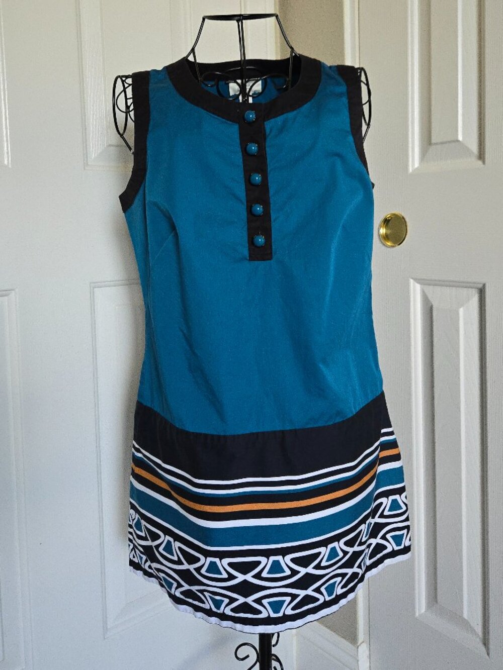 Loft Ann Taylor Cotton Geometric Shift Dress (4)